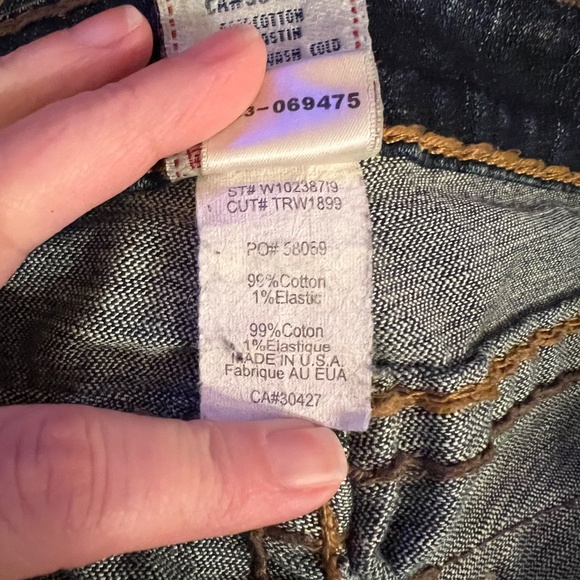 EUC Womens True Relgion Joey Super T Low Rise Twist Seam Flare Leg Jeans Size 28 - Picture 7 of 7